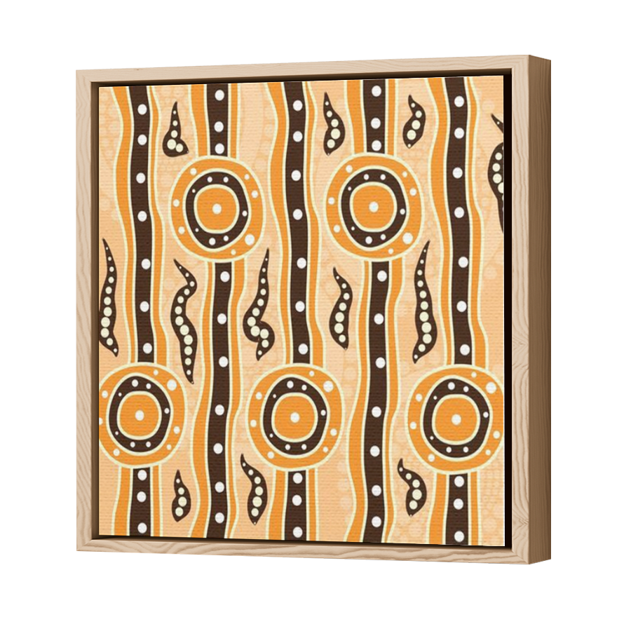Thumbnail for Canvas - Wood Grain Floating Frame