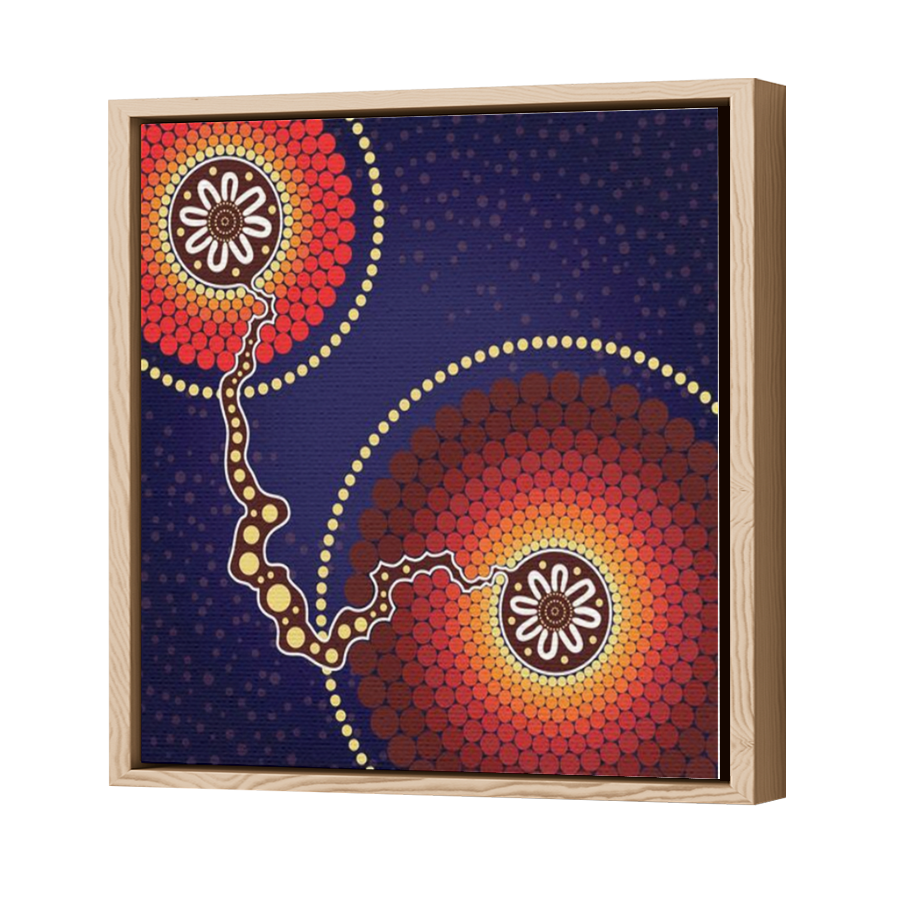 Thumbnail for Canvas - Wood Grain Floating Frame