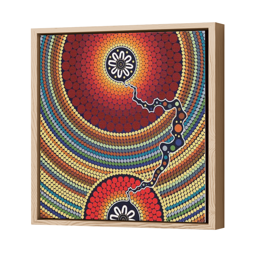 Thumbnail for Canvas - Wood Grain Floating Frame
