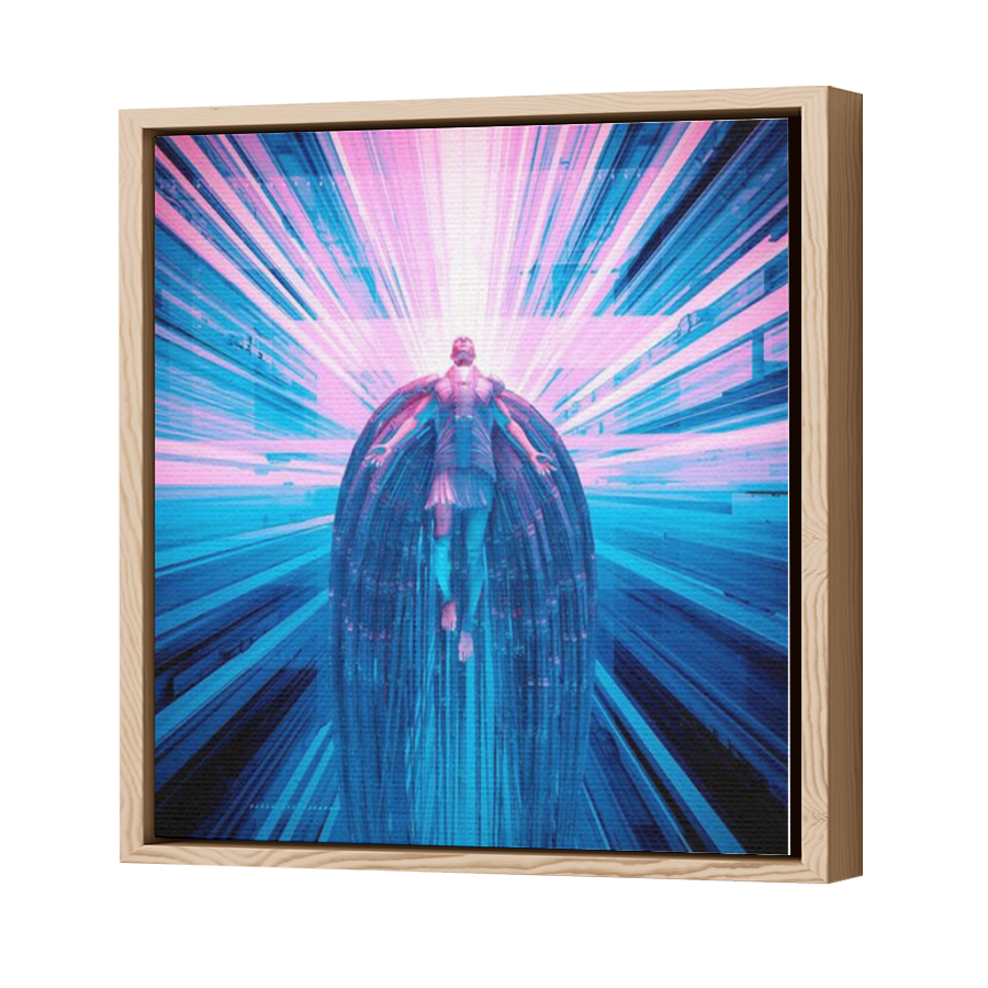Thumbnail for Canvas - Wood Grain Floating Frame