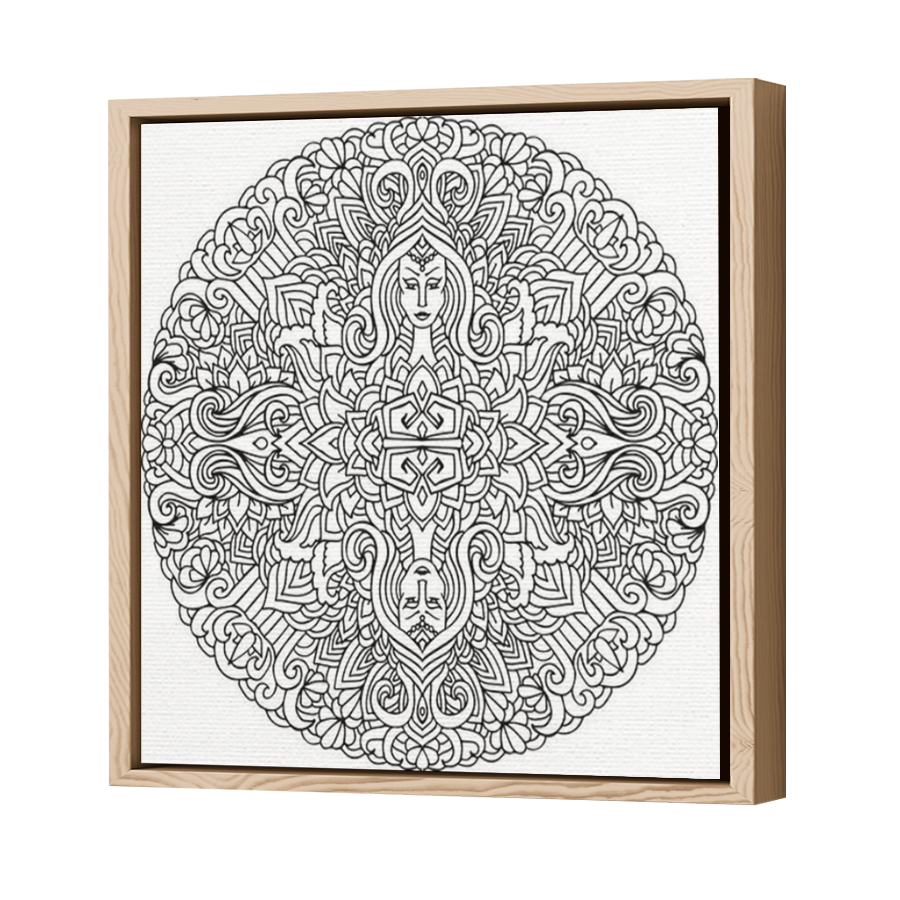 Thumbnail for Canvas - Wood Grain Floating Frame