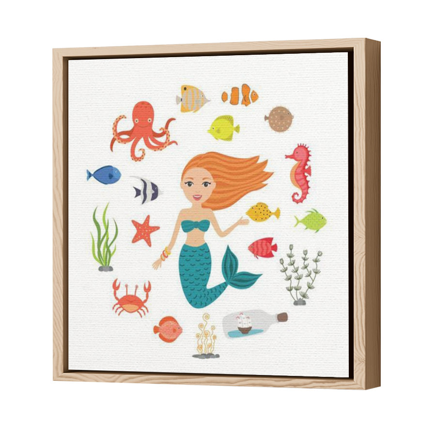 Thumbnail for Canvas - Wood Grain Floating Frame
