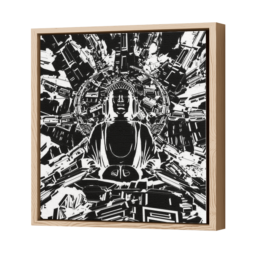 Thumbnail for Canvas - Wood Grain Floating Frame