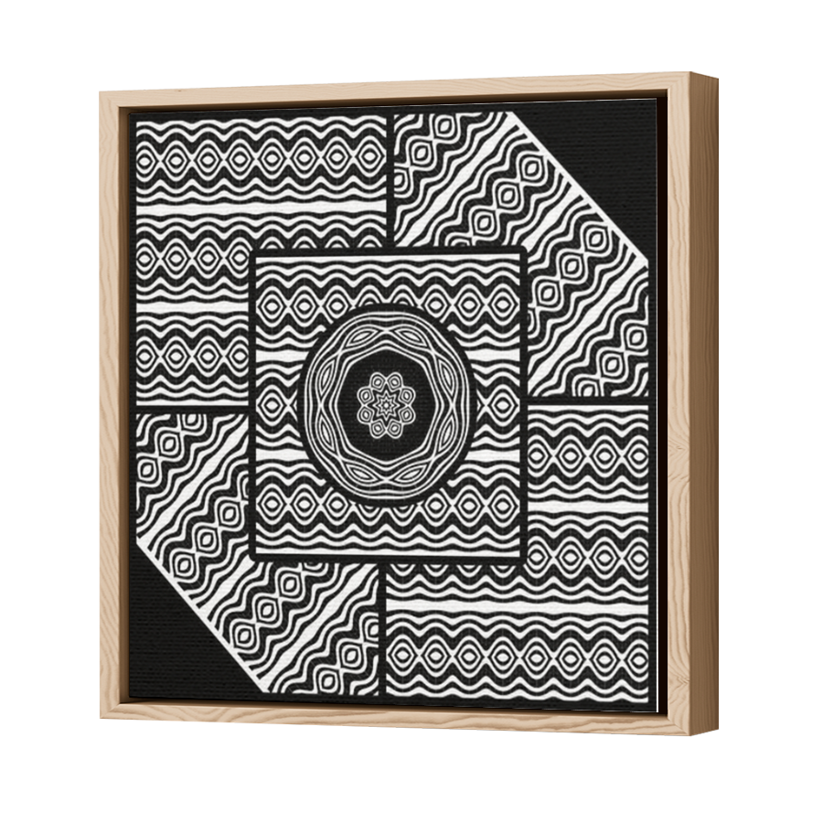Thumbnail for Canvas - Wood Grain Floating Frame