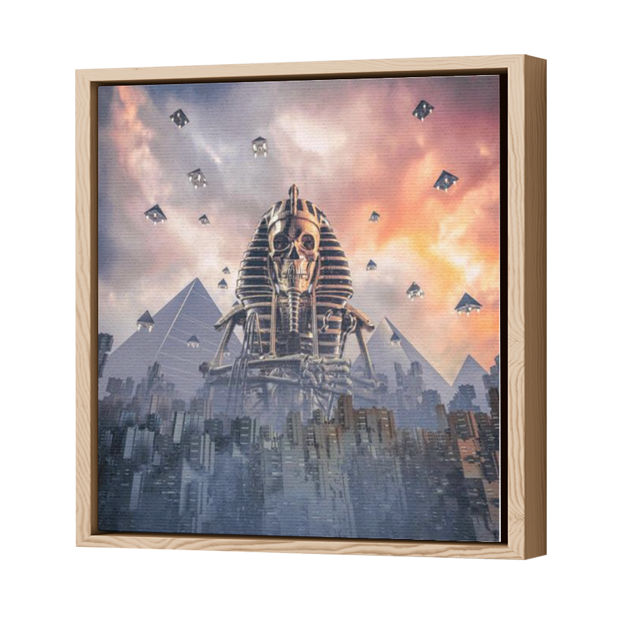 Thumbnail for Canvas - Wood Grain Floating Frame