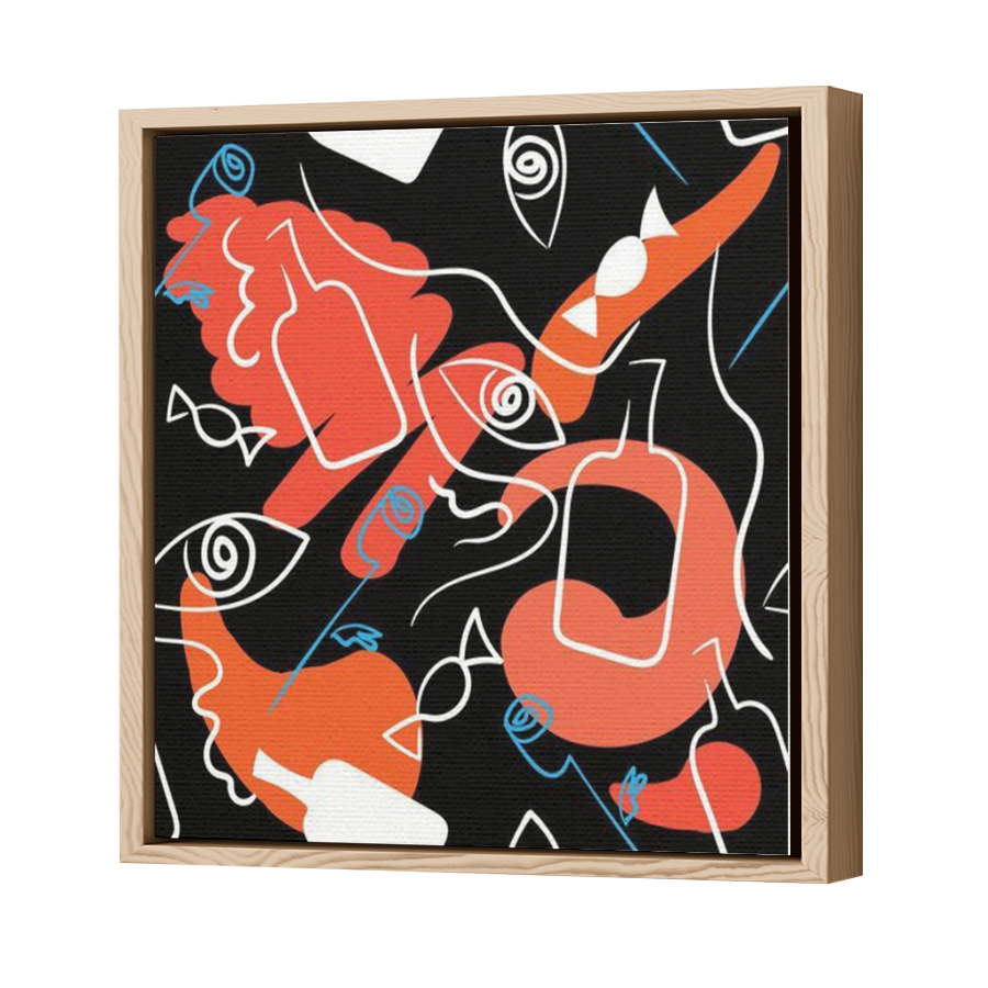 Thumbnail for Canvas - Wood Grain Floating Frame