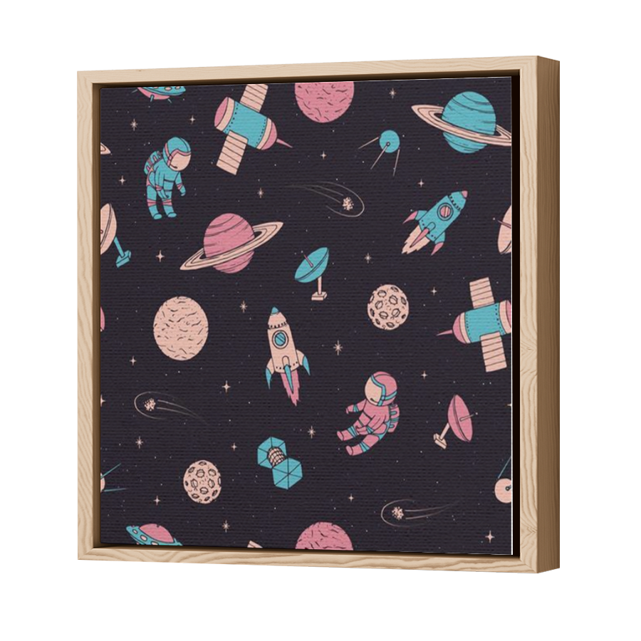 Thumbnail for Canvas - Wood Grain Floating Frame
