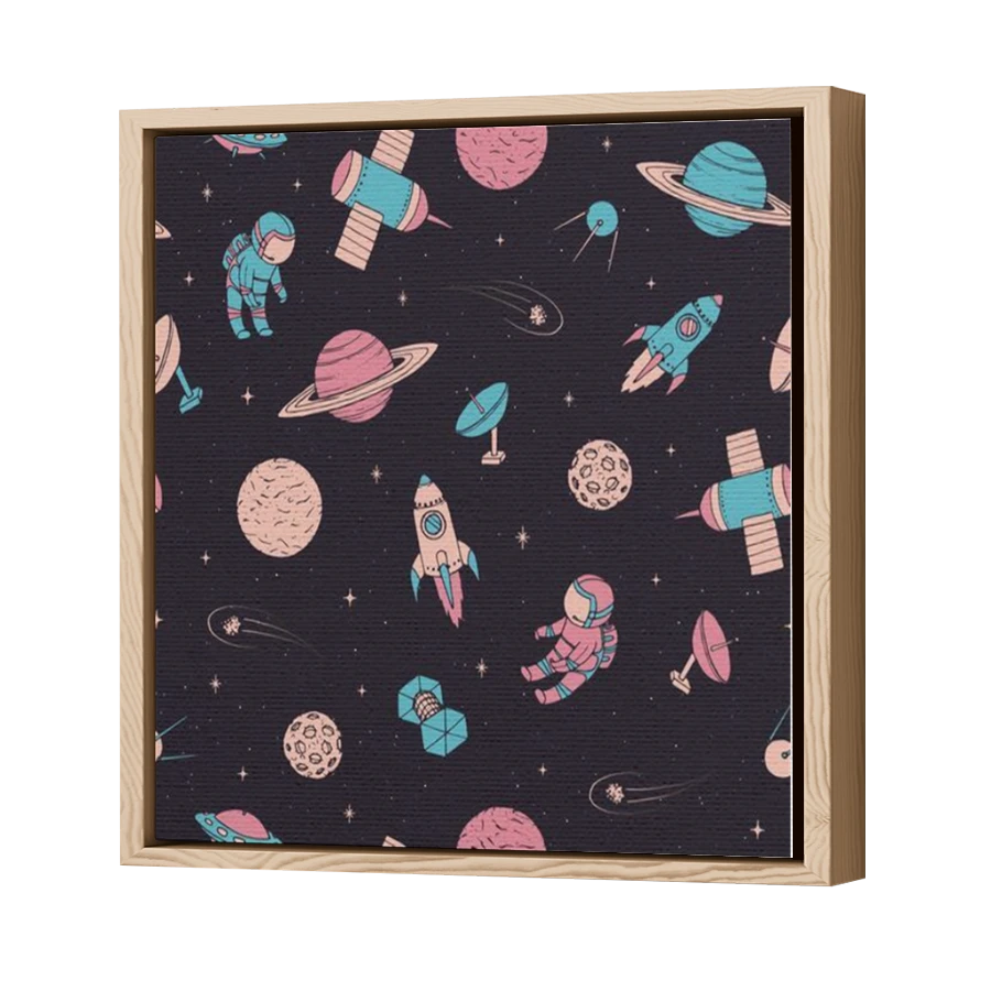 Thumbnail for Canvas - Wood Grain Floating Frame