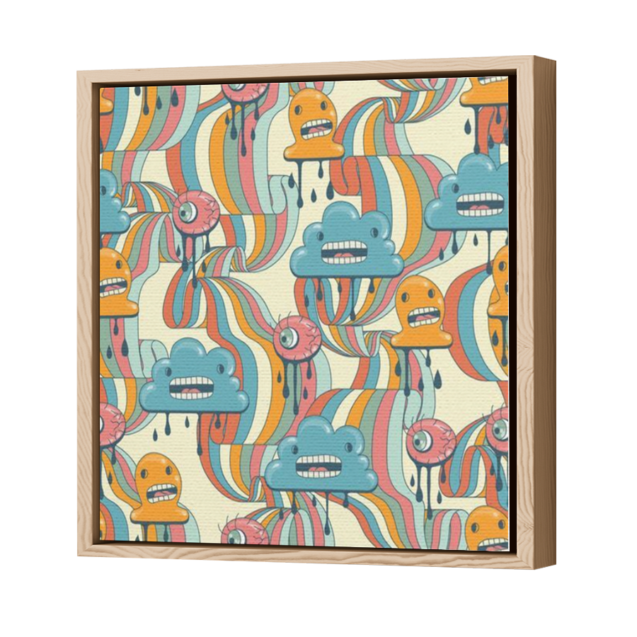 Thumbnail for Canvas - Wood Grain Floating Frame