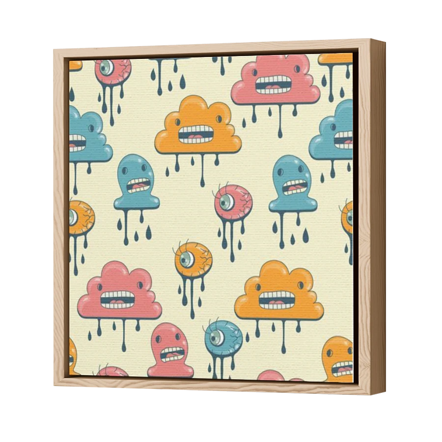 Thumbnail for Canvas - Wood Grain Floating Frame