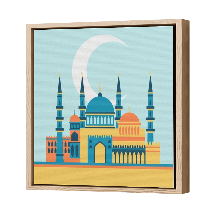 Thumbnail for Canvas - Wood Grain Floating Frame