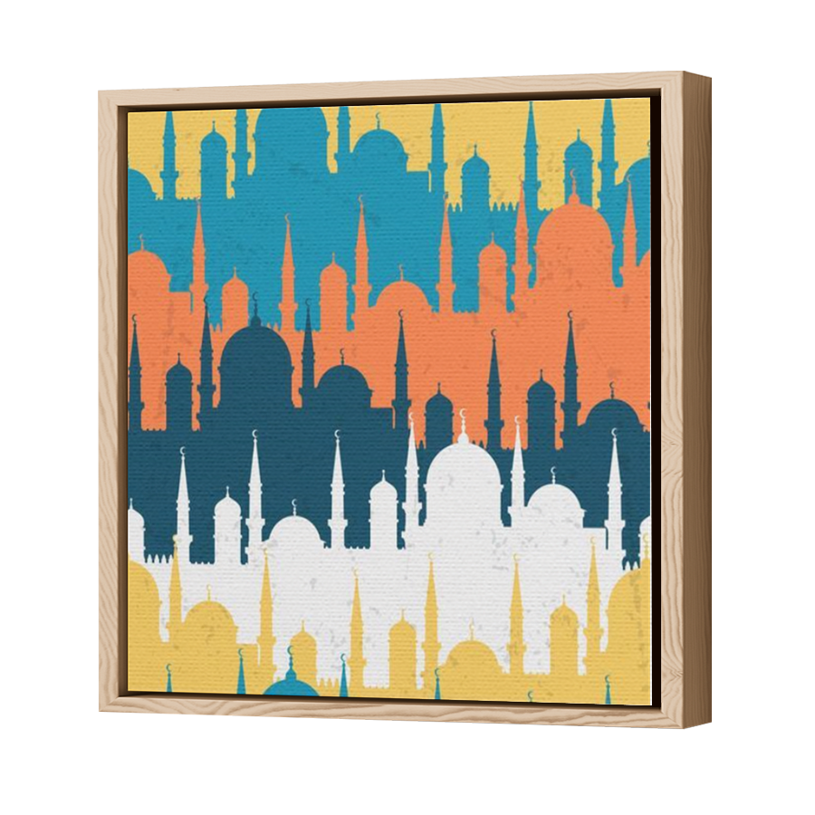 Thumbnail for Canvas - Wood Grain Floating Frame
