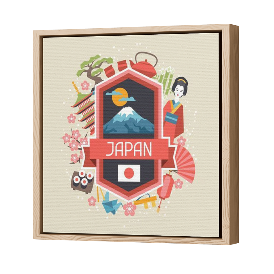 Thumbnail for Canvas - Wood Grain Floating Frame
