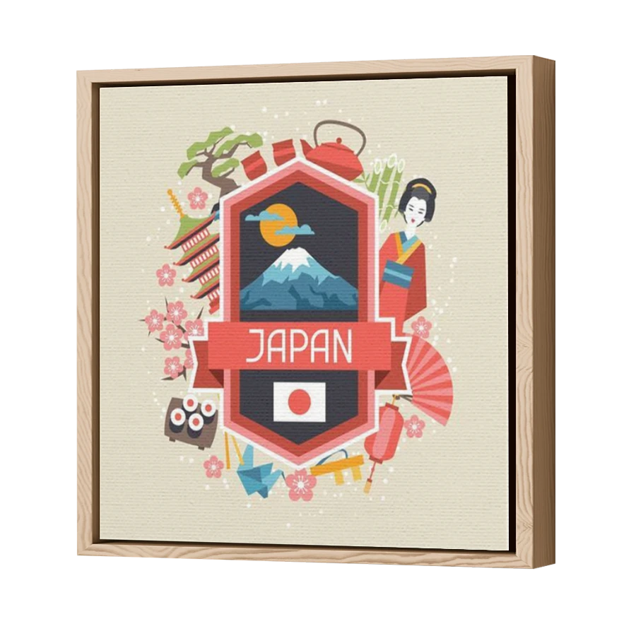 Thumbnail for Canvas - Wood Grain Floating Frame