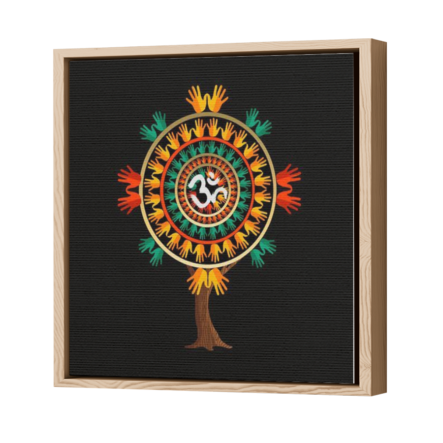 Thumbnail for Canvas - Wood Grain Floating Frame