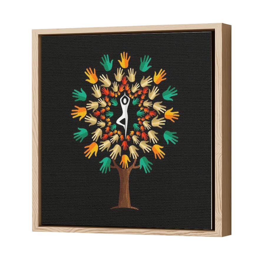 Thumbnail for Canvas - Wood Grain Floating Frame