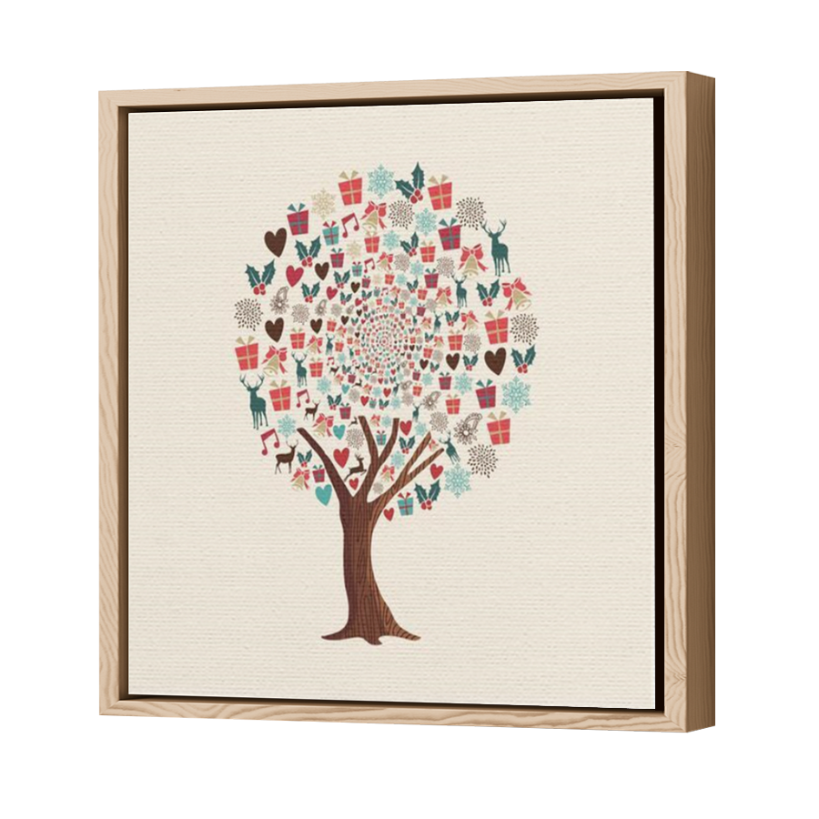 Thumbnail for Canvas - Wood Grain Floating Frame