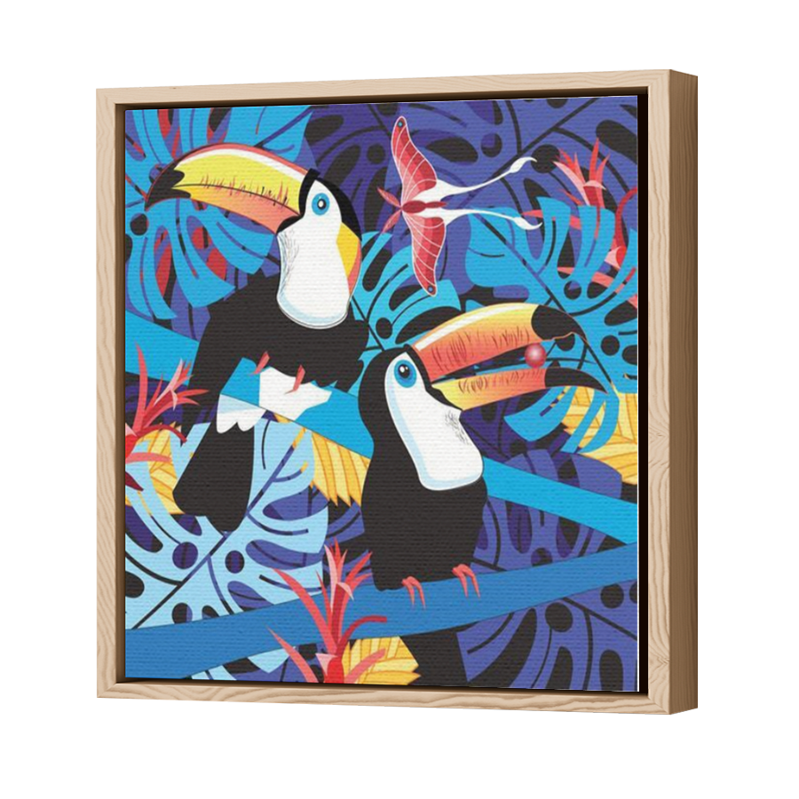 Thumbnail for Canvas - Wood Grain Floating Frame