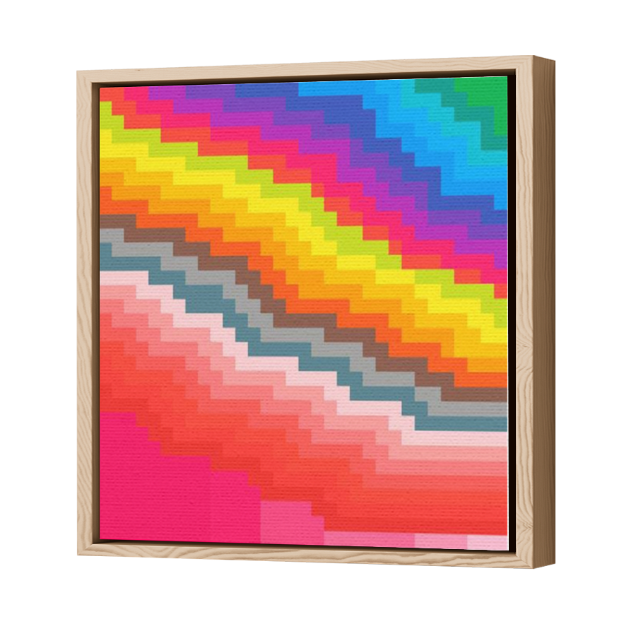 Thumbnail for Canvas - Wood Grain Floating Frame