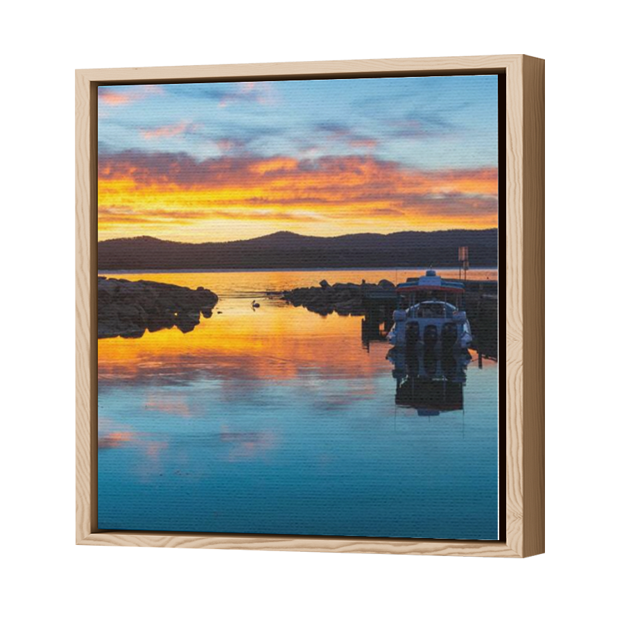 Thumbnail for Canvas - Wood Grain Floating Frame