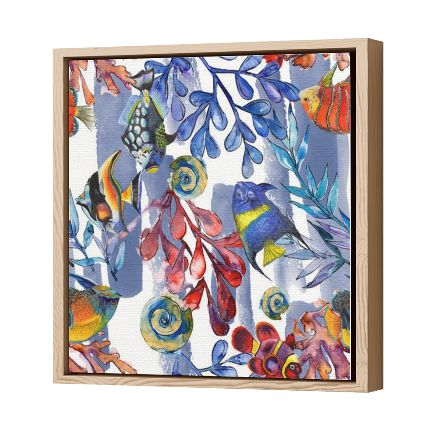 Thumbnail for Canvas - Wood Grain Floating Frame