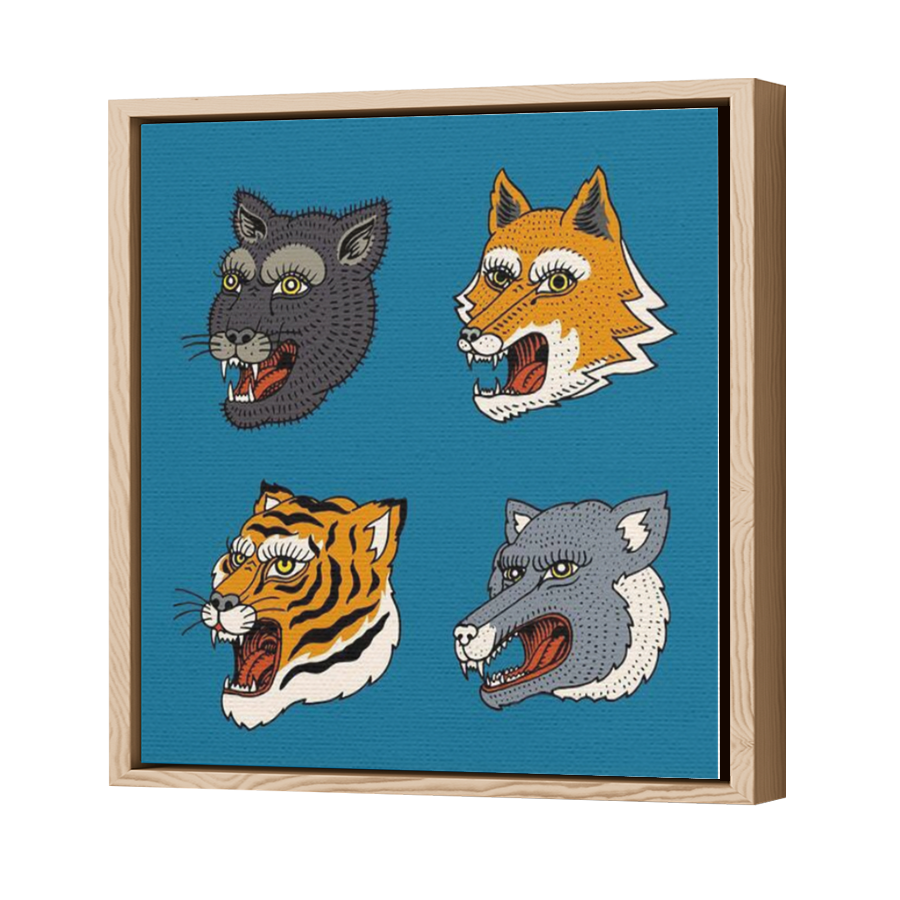 Thumbnail for Canvas - Wood Grain Floating Frame
