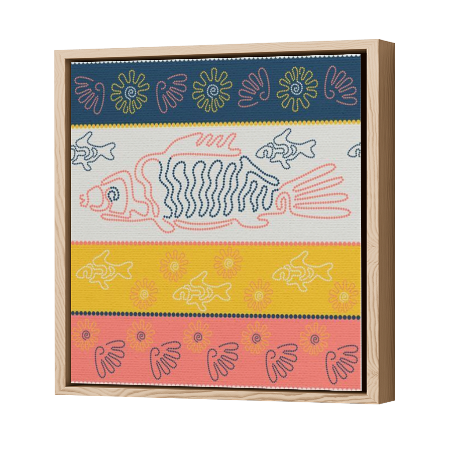Thumbnail for Canvas - Wood Grain Floating Frame