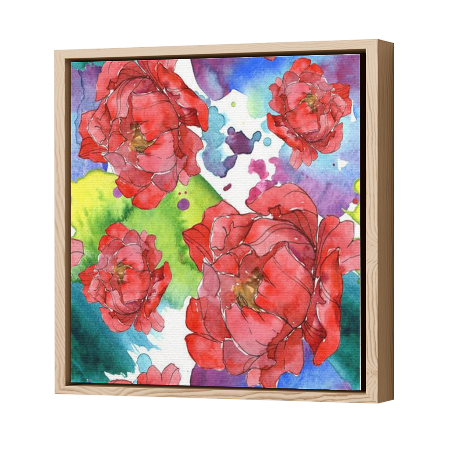 Thumbnail for Canvas - Wood Grain Floating Frame