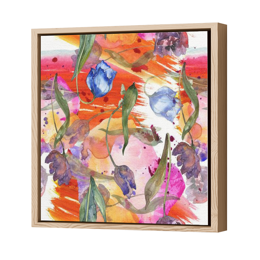 Thumbnail for Canvas - Wood Grain Floating Frame