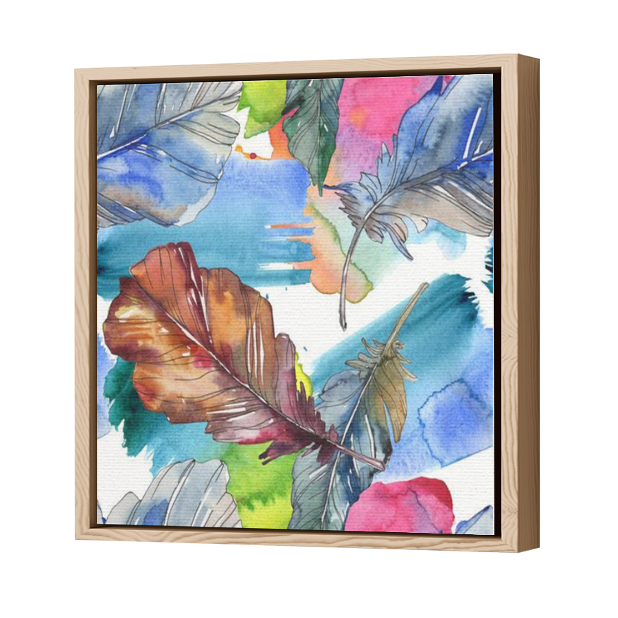 Thumbnail for Canvas - Wood Grain Floating Frame