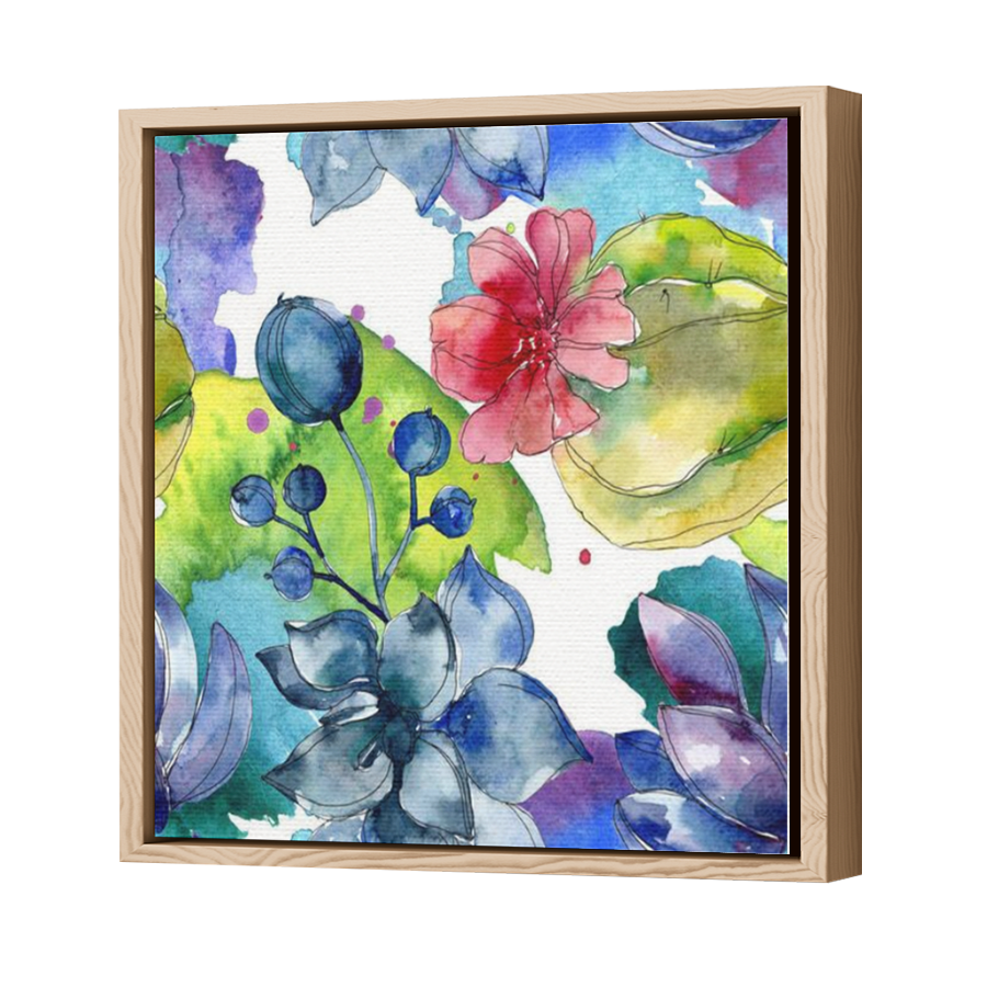 Thumbnail for Canvas - Wood Grain Floating Frame