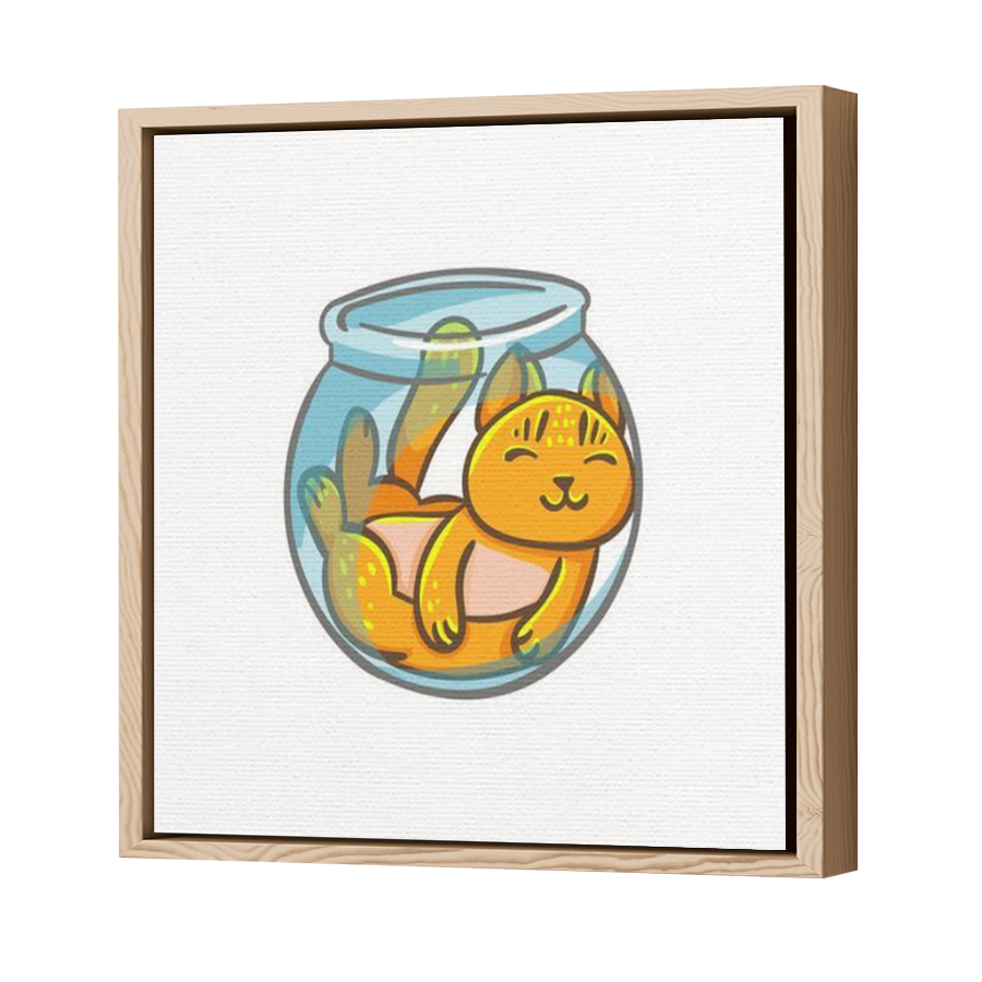 Thumbnail for Canvas - Wood Grain Floating Frame