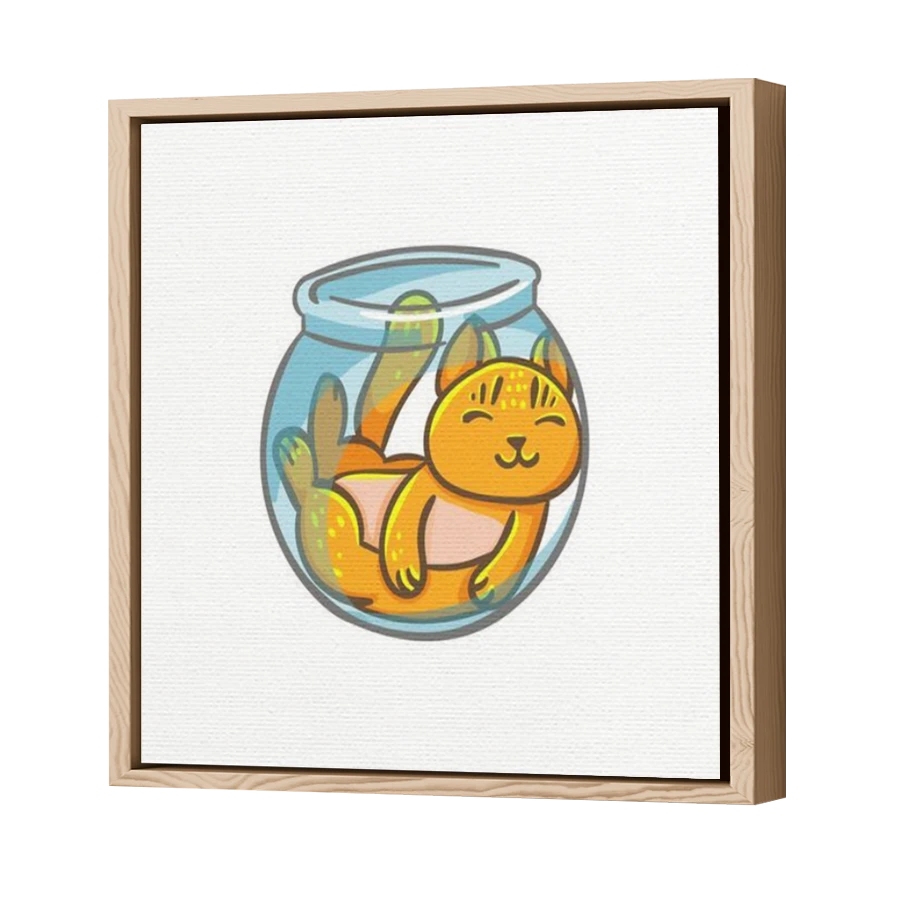 Thumbnail for Canvas - Wood Grain Floating Frame