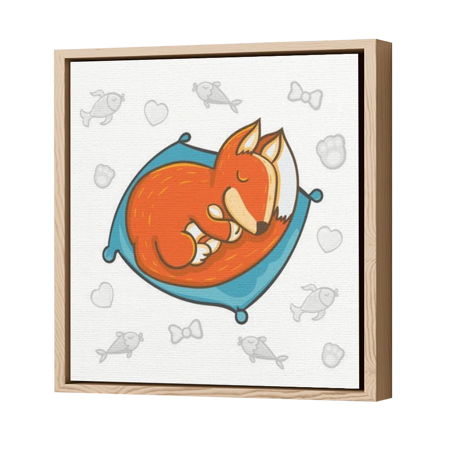 Thumbnail for Canvas - Wood Grain Floating Frame