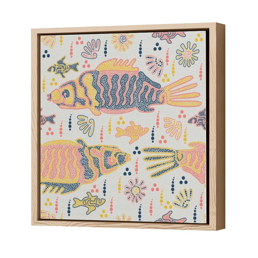 Thumbnail for Canvas - Wood Grain Floating Frame