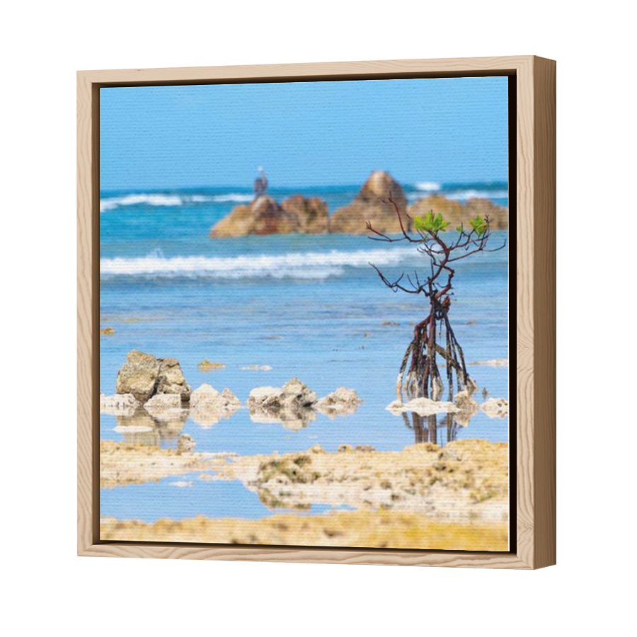 Thumbnail for Canvas - Wood Grain Floating Frame