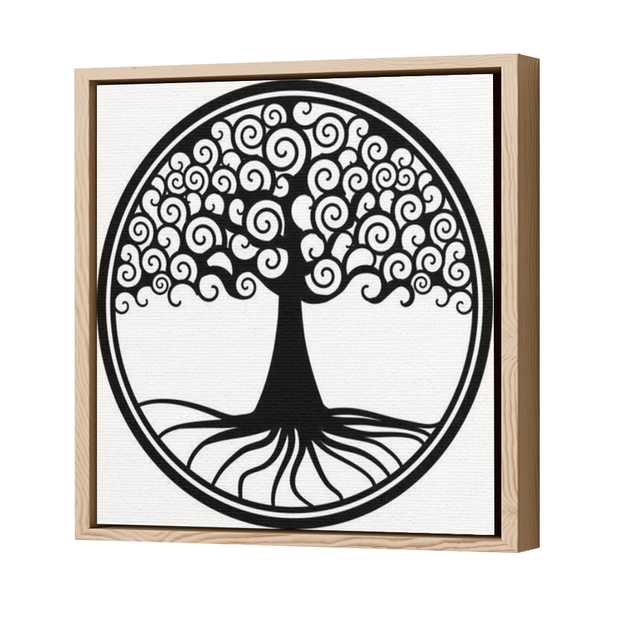 Thumbnail for Canvas - Wood Grain Floating Frame