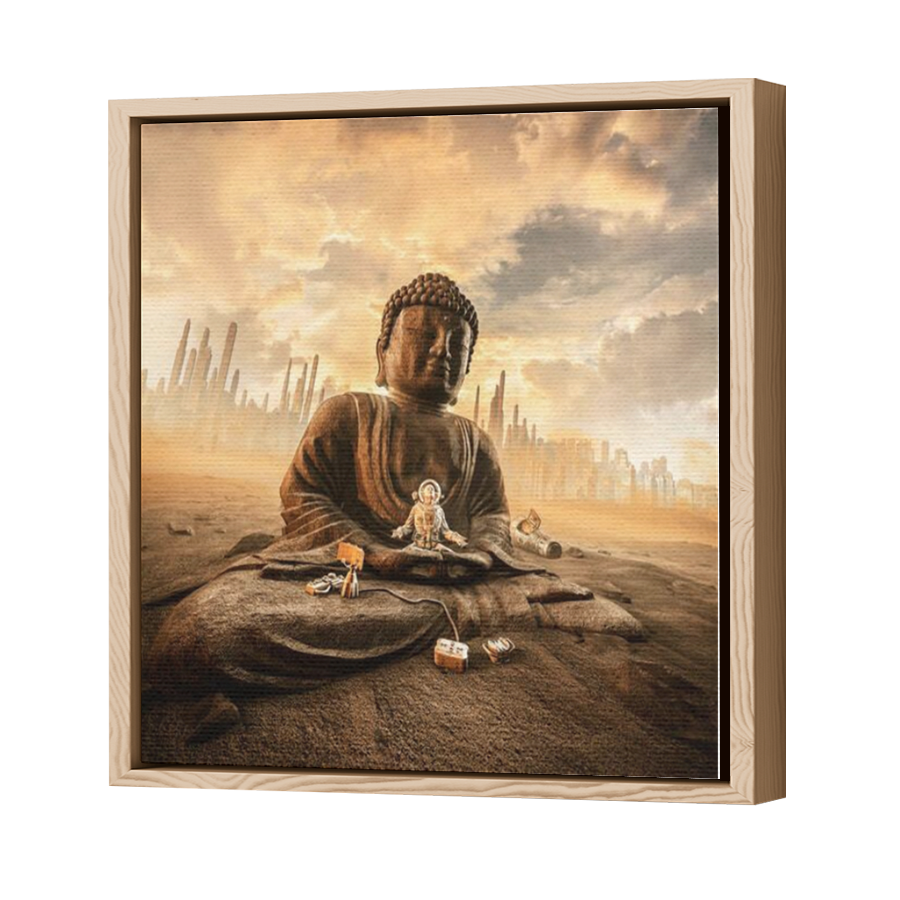Thumbnail for Canvas - Wood Grain Floating Frame
