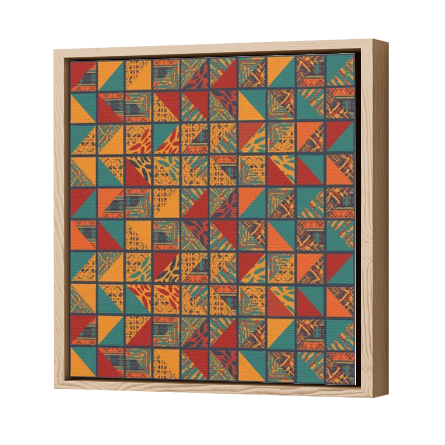 Thumbnail for Canvas - Wood Grain Floating Frame