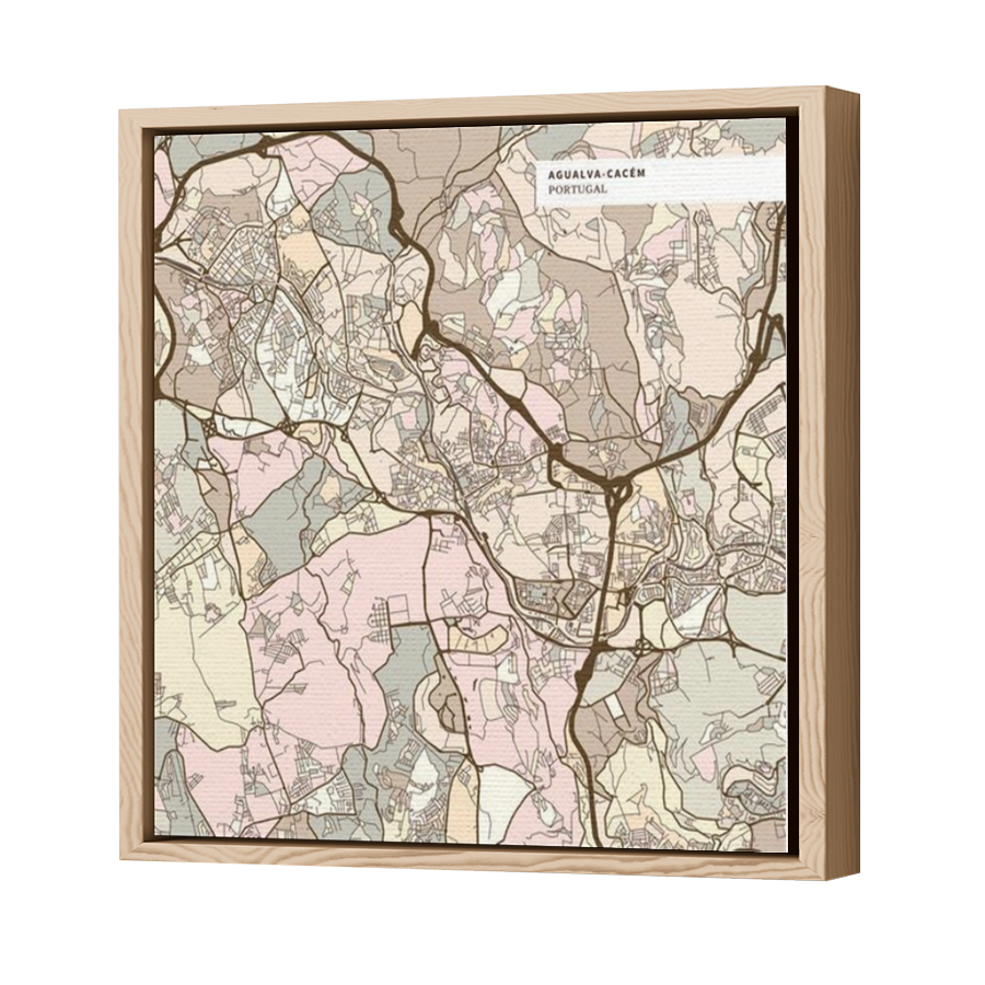 Thumbnail for Canvas - Wood Grain Floating Frame