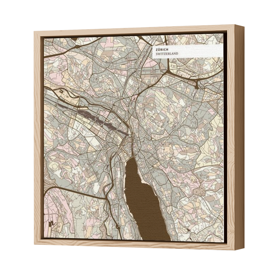 Thumbnail for Canvas - Wood Grain Floating Frame