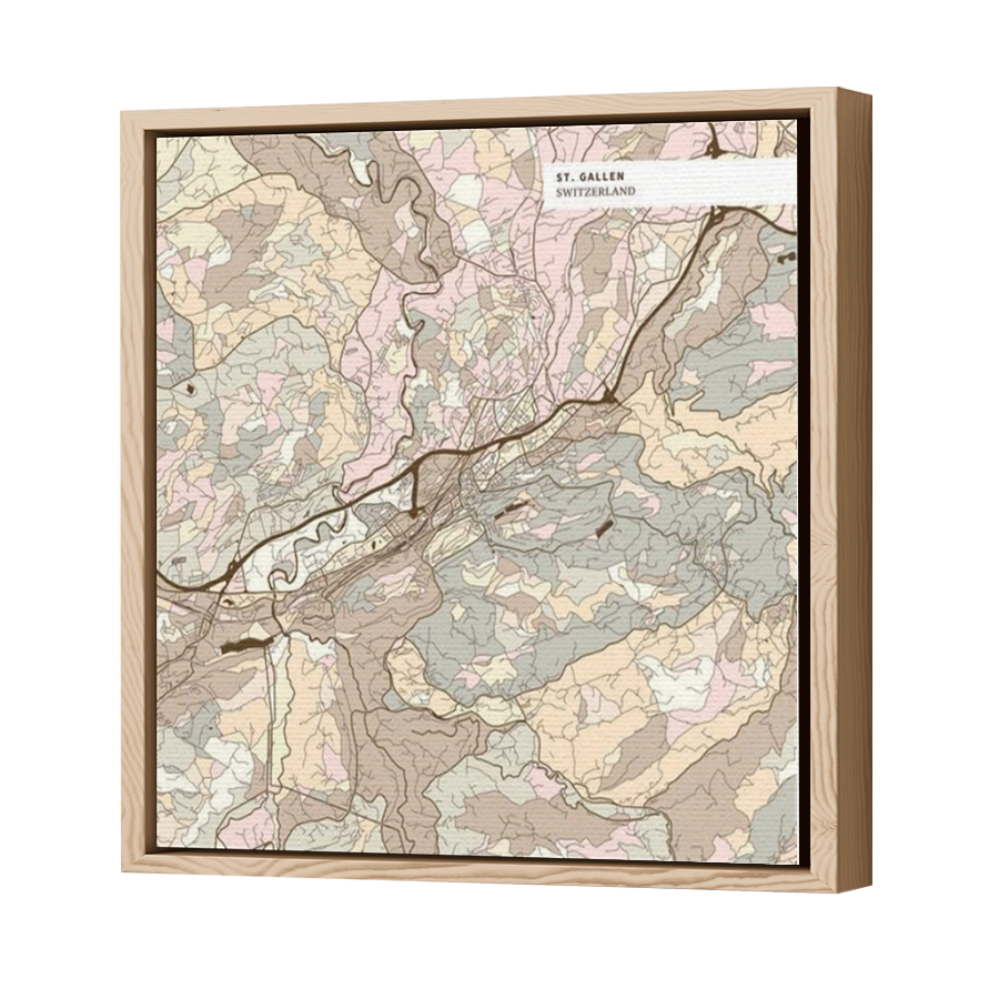 Thumbnail for Canvas - Wood Grain Floating Frame