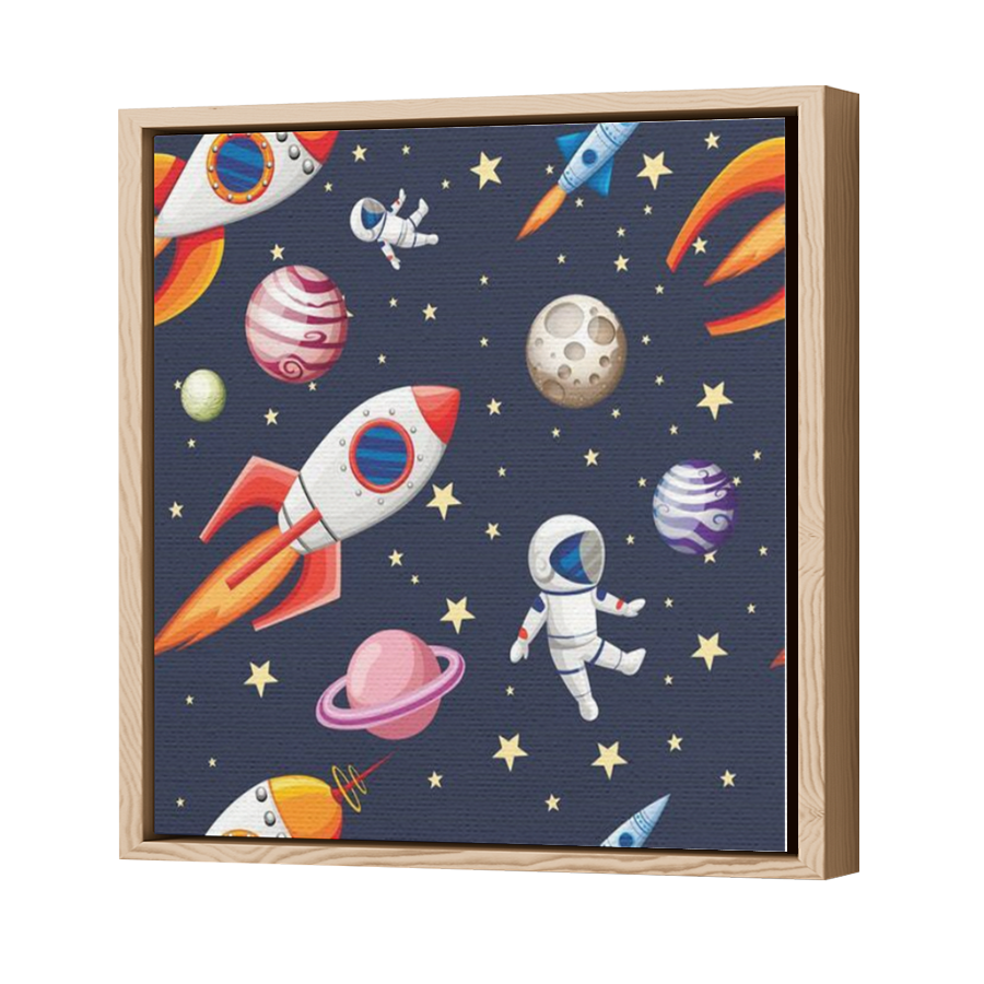 Thumbnail for Canvas - Wood Grain Floating Frame