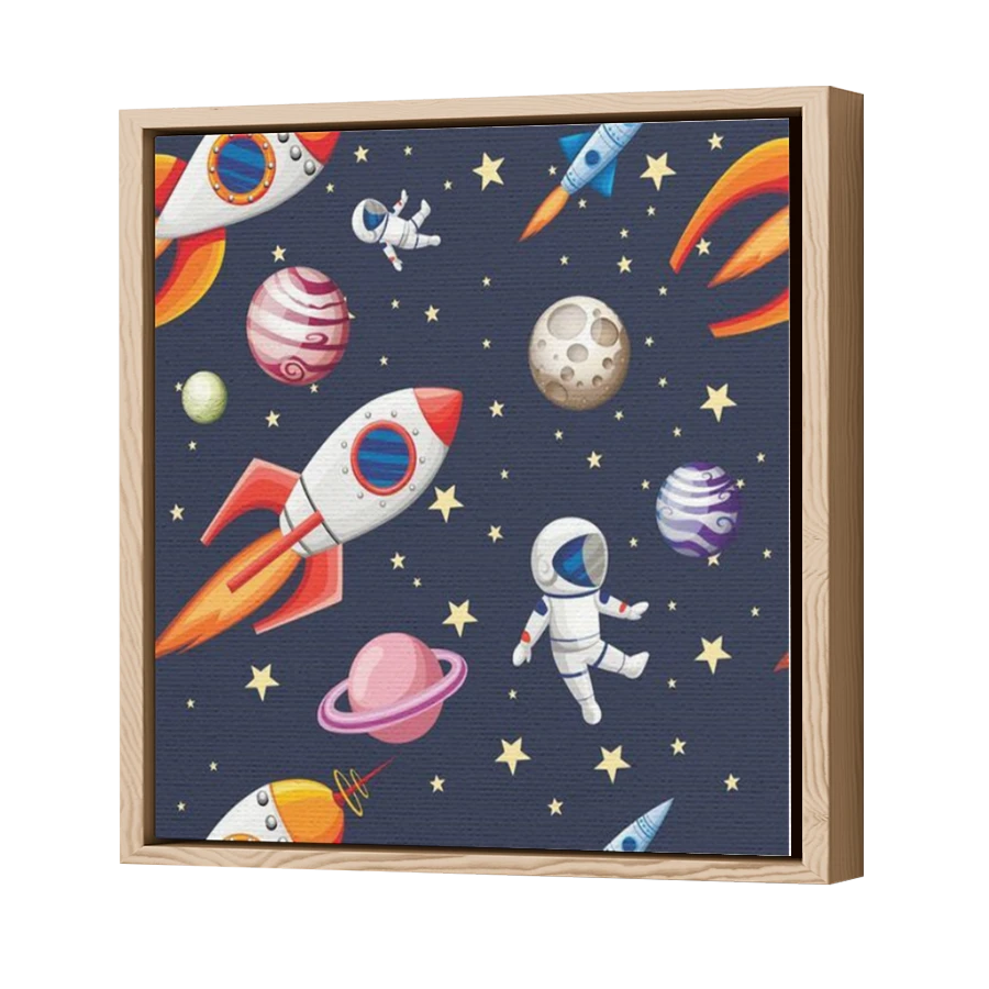 Thumbnail for Canvas - Wood Grain Floating Frame
