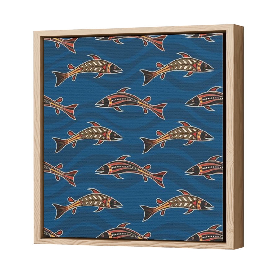 Thumbnail for Canvas - Wood Grain Floating Frame