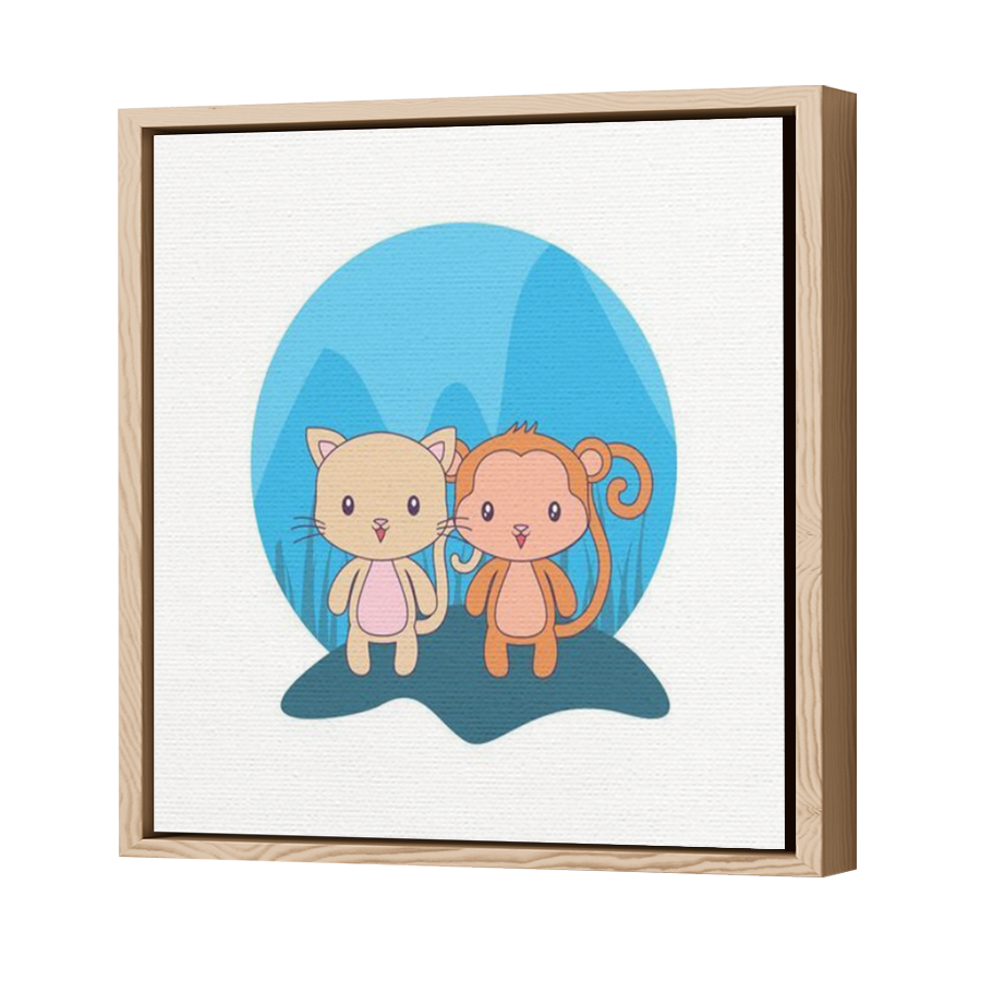 Thumbnail for Canvas - Wood Grain Floating Frame