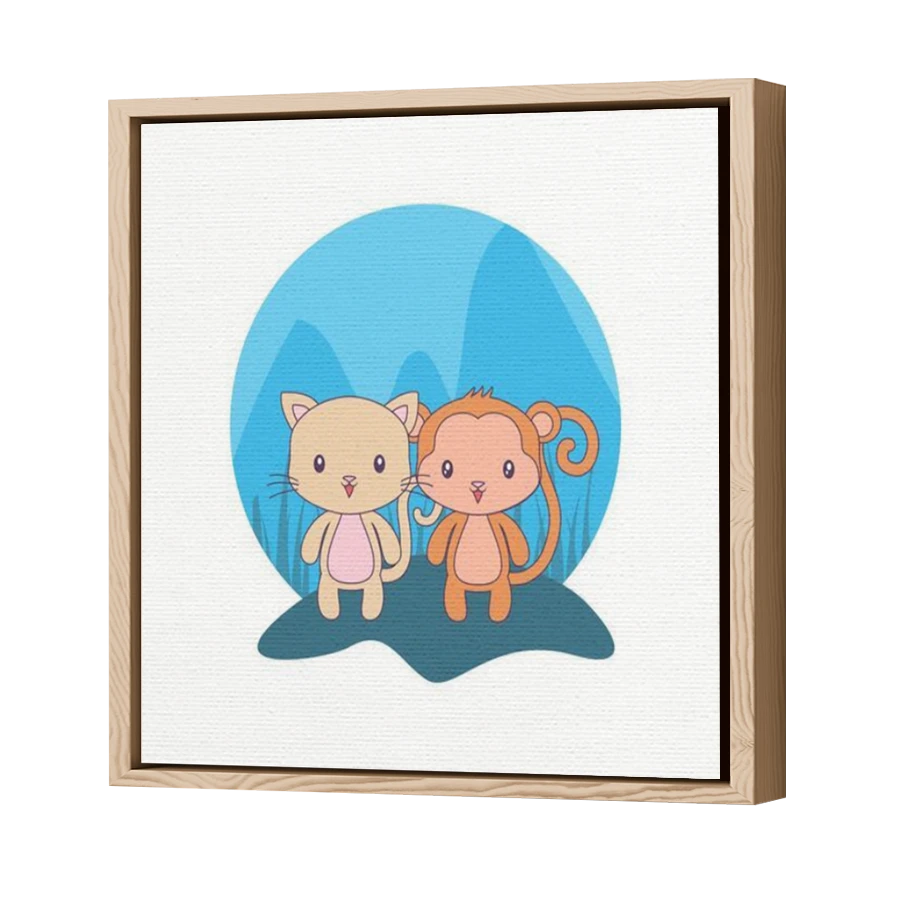 Thumbnail for Canvas - Wood Grain Floating Frame