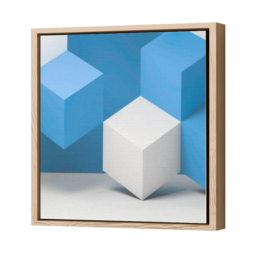 Thumbnail for Canvas - Wood Grain Floating Frame