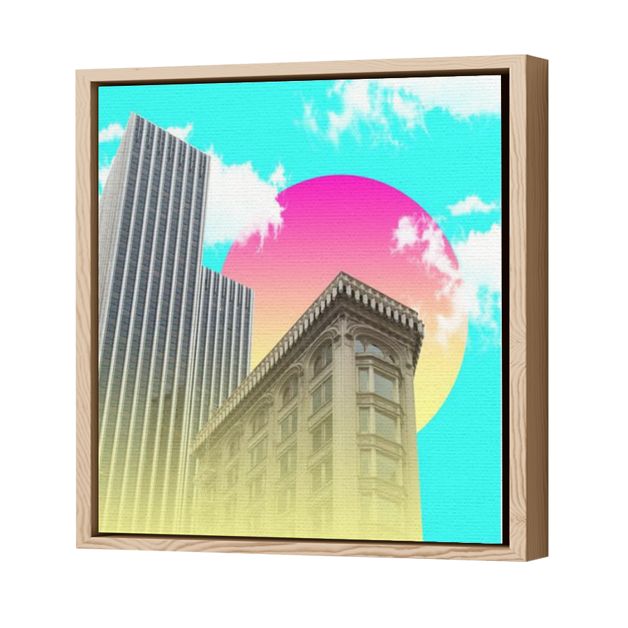 Thumbnail for Canvas - Wood Grain Floating Frame