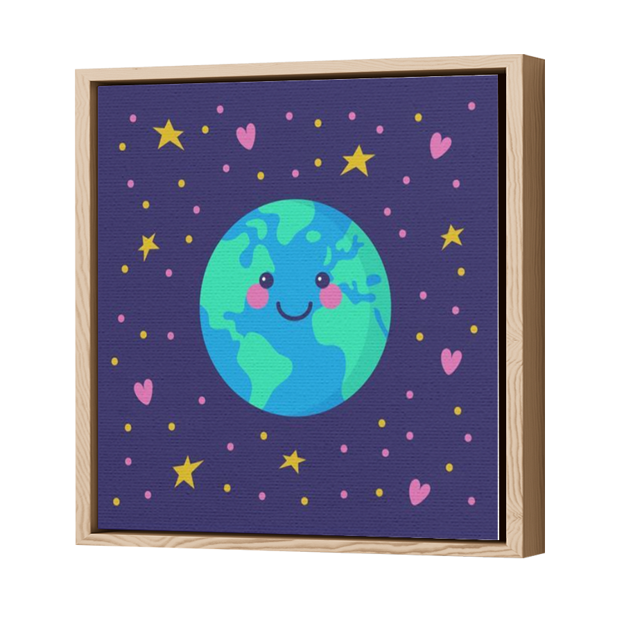 Thumbnail for Canvas - Wood Grain Floating Frame